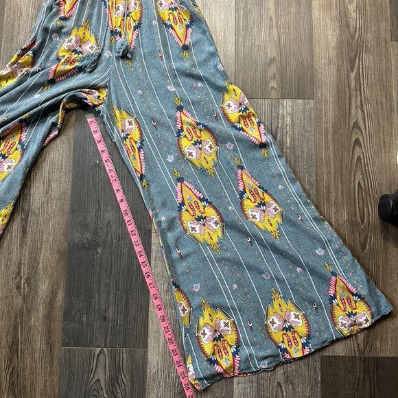 Anthropologie Jaase Jumpsuit Womens Medium Boho Paisley Festival Travel Vacation - Picture 7 of 7